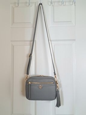 IMAN Gray Crossbody Bag